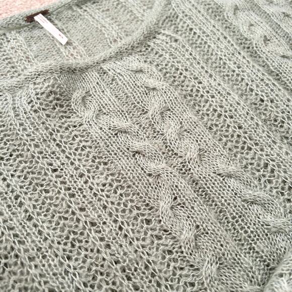 Free People Alpaca Wool Blend Angel Soft Pullover Mint Sweater Size S - Picture 9 of 9